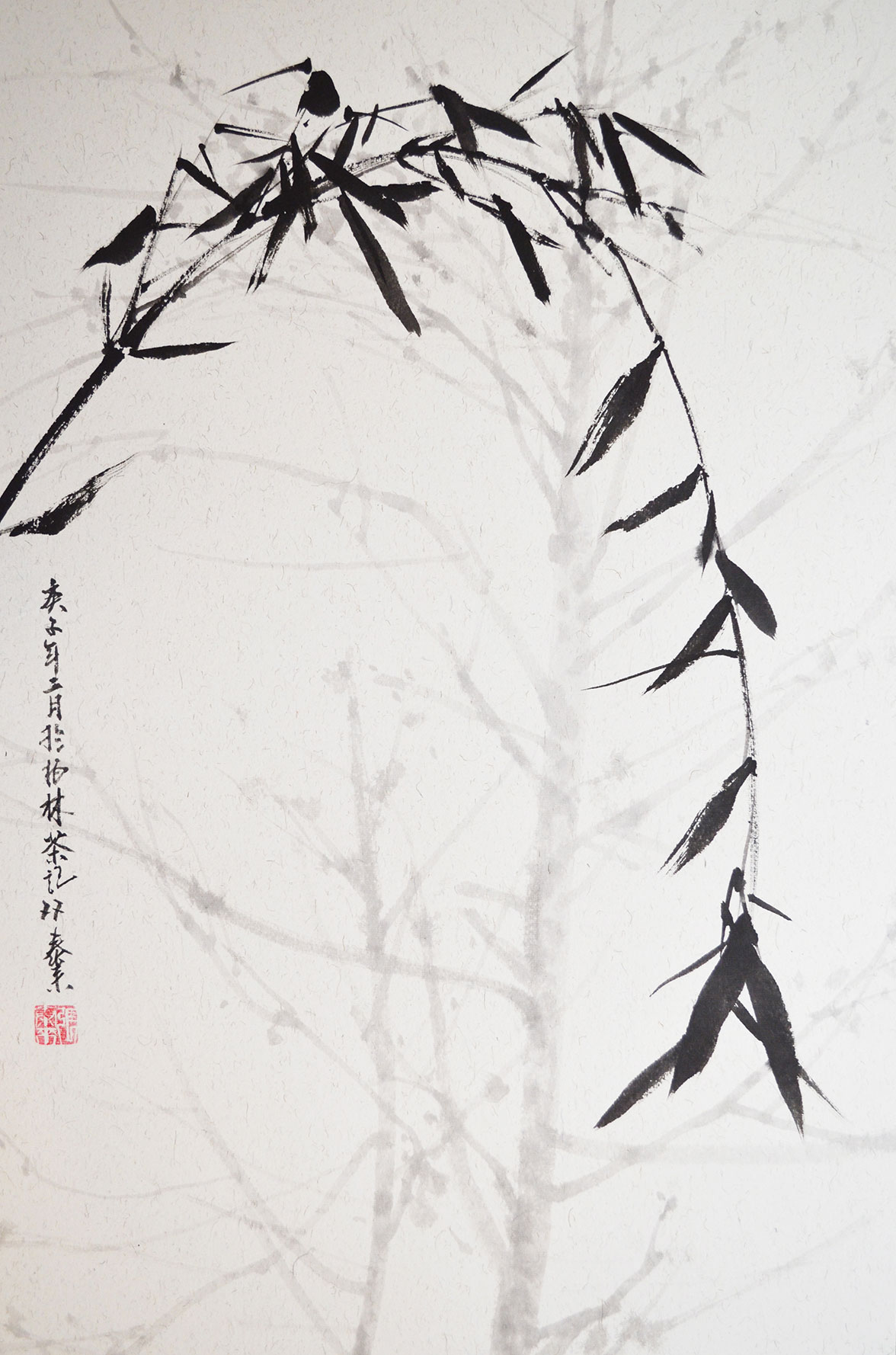 chinesicher Kunst japanischer Bambus Tusche Malerei,Tuschzeichnung und