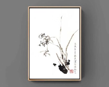 Blumen flower Orchidee orchid Tuschemalerei sumi-e painting